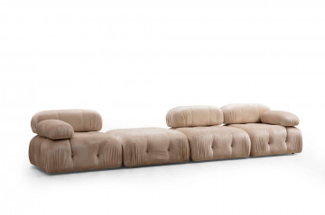 Coltar Bubble modular, 3 locuri, crem - Img 2