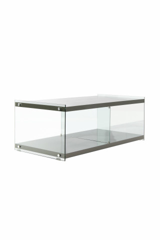 Comoda TV din sticla temperata Elementary Gri 120 cm