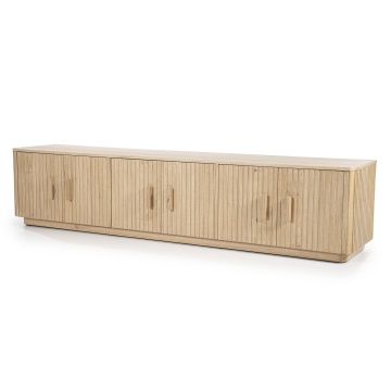 Comoda TV Rosenborg din lemn de stejar 223,8x45,4x50 cm - Img 4