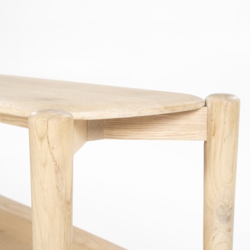 Comoda TV Selbu din lemn de stejar 200x40x55 cm - Img 6