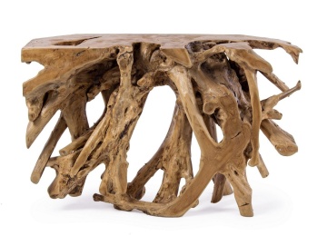 Consolă din rădăcini de tec Solidad, 120 cm, 120x40x77 cm - Img 3