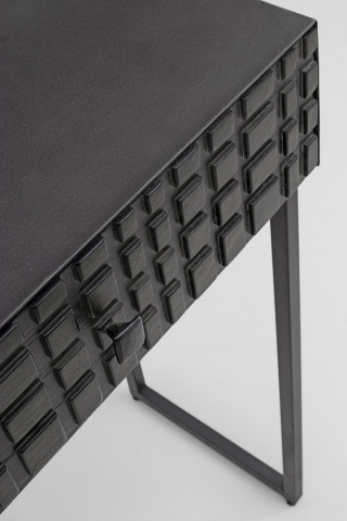 Consolă Dorset cu 2 sertare, din lemn și metal, 100x33x80 cm - Img 6