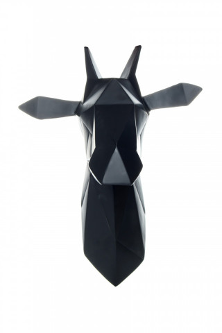 Decoratiune de perete din rasina Giraffe Negru - Img 2