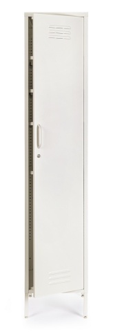Dulap Cambridge, cu 1 ușă, din oțel, vopsit electrostatic, alb crem, 46x38x185 cm - Img 8
