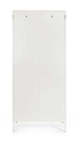Dulap Cambridge, cu 2 uși, din oțel, vopsit electrostatic, alb crem, 80x50x185 cm - Img 3