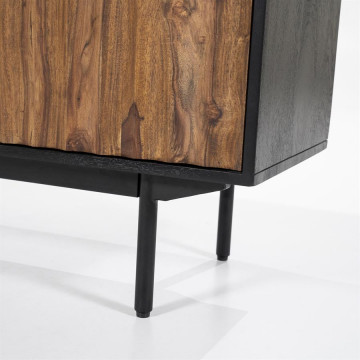 Dulap din lemn de sheesham Alexandru 104x40x150 cm - Img 3