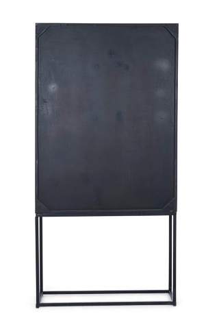 Dulap living Janesh, 4 uși, 6 sertare, cu mozaic din rășină, lemn de mango, 90x35x180 cm - Img 4