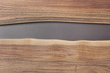 Dulapior Aron, cu 4 uși și inserții metalice, din lemn de acacia și oțel, 118x45x138 cm - Img 5