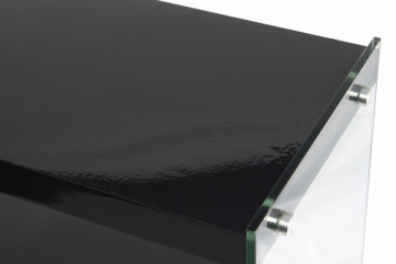Etajera din sticla Elementary 83x113 cm Neagra - Img 5
