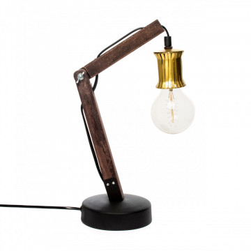 Lampa decorativa din alama Rossa VII maro, un bec - Img 2