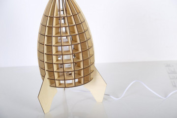 Lampa decorativa din lemn Aviator bej, un bec - Img 2