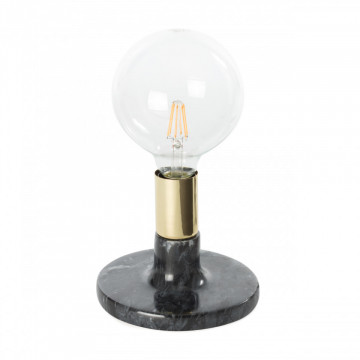 Lampa decorativa din marmura/fier Mrs. Glow neagra, un bec - Img 2