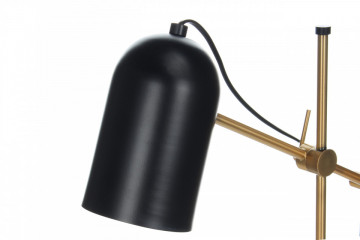 Lampa decorativa din metal/marmura Spiro neagra / aurie, un bec - Img 6