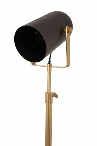 Lampadar din otel/alama/fier Celeste, negru/auriu, un bec 27x53x133-163 cm - Img 3