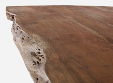 Masă dining fixă Arkansas, 8 persoane, cu blat din lemn de acacia, 220x100 cm - Img 5
