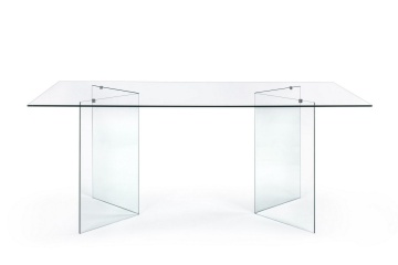 Masă dining fixă Iride, 8 locuri, din sticlă, 180x90 cm - Img 3