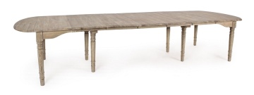 Masă extensibilă Bedford, din lemn masiv de stejar, finisaj ceruit antichizat, 12 locuri, 92-382x120 cm - Img 2