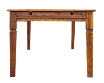 Masă extensibilă Chateaux, 12 persoane, din lemn masiv de acacia indiană, finisaj antichizat, 200-290x100 cm - Img 6