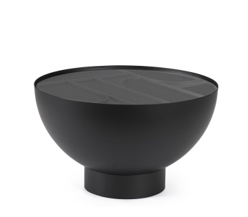 Măsuță de cafea Archie, rotundă, metal și sticlă, Ø60 cm