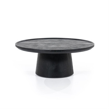 Masuta de cafea din lemn de mango Ron 80x32 cm neagra