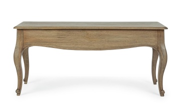 Măsuță de cafea Domitille, cu un sertar, din lemn de mango, finisaj vopsit, 110x55x50 cm - Img 4