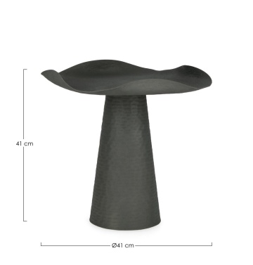 Măsuță de cafea Lalita, rotundă, din aluminiu, finisaj mat, verde, 41x41 cm - Img 2
