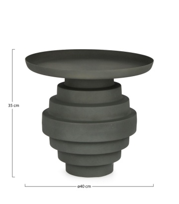 Măsuță de cafea rotundă Amba, din oțel verde mat, diametru 40 cm - Img 2