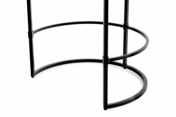Masuta de cafea rotunda din marmura Louis 44.5x44.5x64 cm verde - Img 7