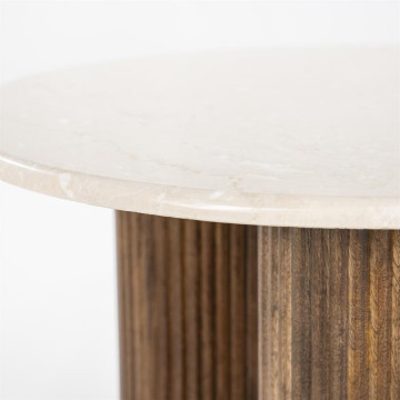 Masuta de cafea rotunda din marmura Xavi 60x60 cm - Img 2