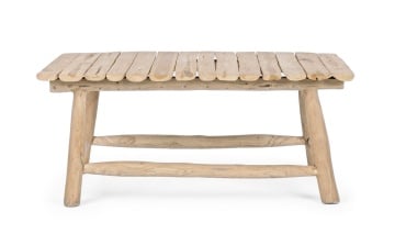Măsuță de cafea Sahel, din crengi de tec, finisaj natural, 90 x 60 x 38 cm - Img 3