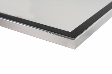 Oglinda dreptunghiulara cu rama din polistiren neagra/argintie Cliff, 68cm (L) x 48cm (L) x 1.6cm (H) - Img 5