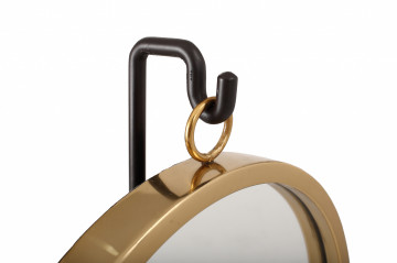 Oglinda rotunda auriu/negru Elegance 13x30x65 cm - Img 3