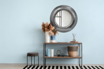 Oglindă rotunda cu rama din fier argintie Duke 75x75x9 cm - Img 2