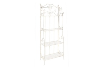 Raft Emily cu 4 polițe, pliabil, din metal vopsit electrostatic, 59 x 28 x 167 cm - Img 1