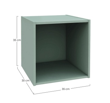 Raft tip cub, finisaj verde salvie, 35x35x35 cm - Img 2