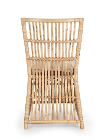 Scaun Elvas din ratan, cu pernă detașabilă, finisaj natural, 58 x 59 x 92 cm - Img 5