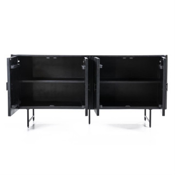 Servanta din lemn si mango Remi 170 cm neagra - Img 2