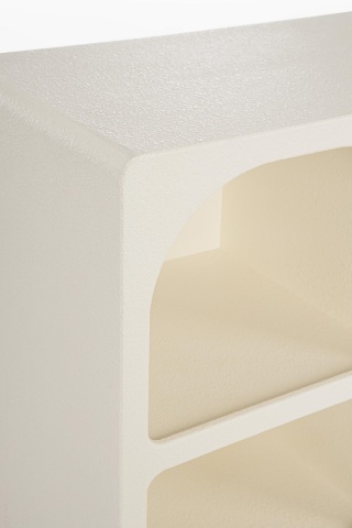 Servanta din MDF, cu efect material, alb crem, 120x35x60 cm - Img 5