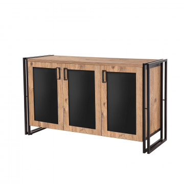 Servanta din pal melaminat Arcas Freda pin 140x 80x 45 cm - Img 1