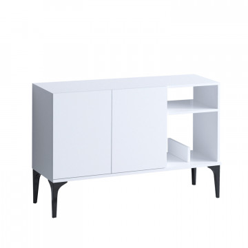 Servanta din pal melaminat Galaxy alba 120x80x40 xm
