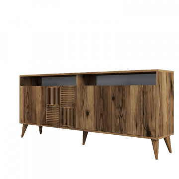 Servanta din pal melaminat Milano nuc 180x78,6x35 cm