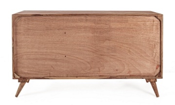 Servanta Kant, cu 3 uși și 3 sertare, din lemn de sheesham, finisaj natural, 132x40x77 cm - Img 4