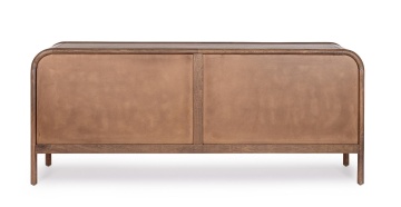 Servanta Sanat, cu 4 uși, din lemn masiv de mango, 180x45x75 cm - Img 3