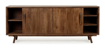 Servanta Sherman, 2 uși culisante și 5 sertare, lemn de mango, 200x40x85 cm - Img 10
