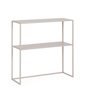 Set 2 Consolă dreptunghiulară Alrik, din oțel vopsit electrostatic, bej, 78x27x78 cm