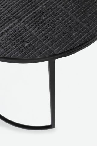 Set 2 măsuțe de cafea rotunde Aziza, din oțel și aluminiu, diametru 39 și 35 cm - Img 4