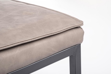Set 4 scaune Sofie, tapițate cu piele ecologică vintage, taupe 43x59.5x99.5 cm - Img 7
