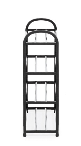 Set de 12 Pantofar cu 4 rafturi, din oțel și PP, negru, 50,5 x 19 x 57 cm - Img 3