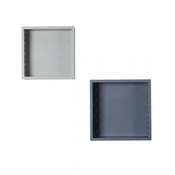 Set de 2 etajere Missouri 10,5cm/12cm x 23,5cm/27cm x 23,5cm/27cm albastru/verde - Img 2