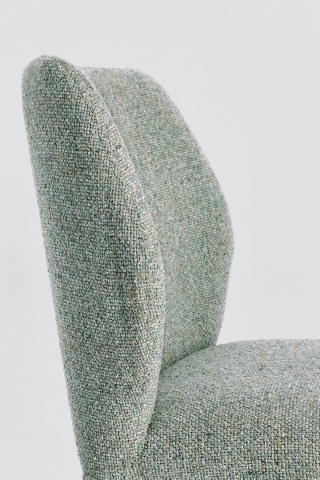 Set de 2 scaune Libby, din oțel și stofă, verde, 50x55x77,5 cm - Img 6